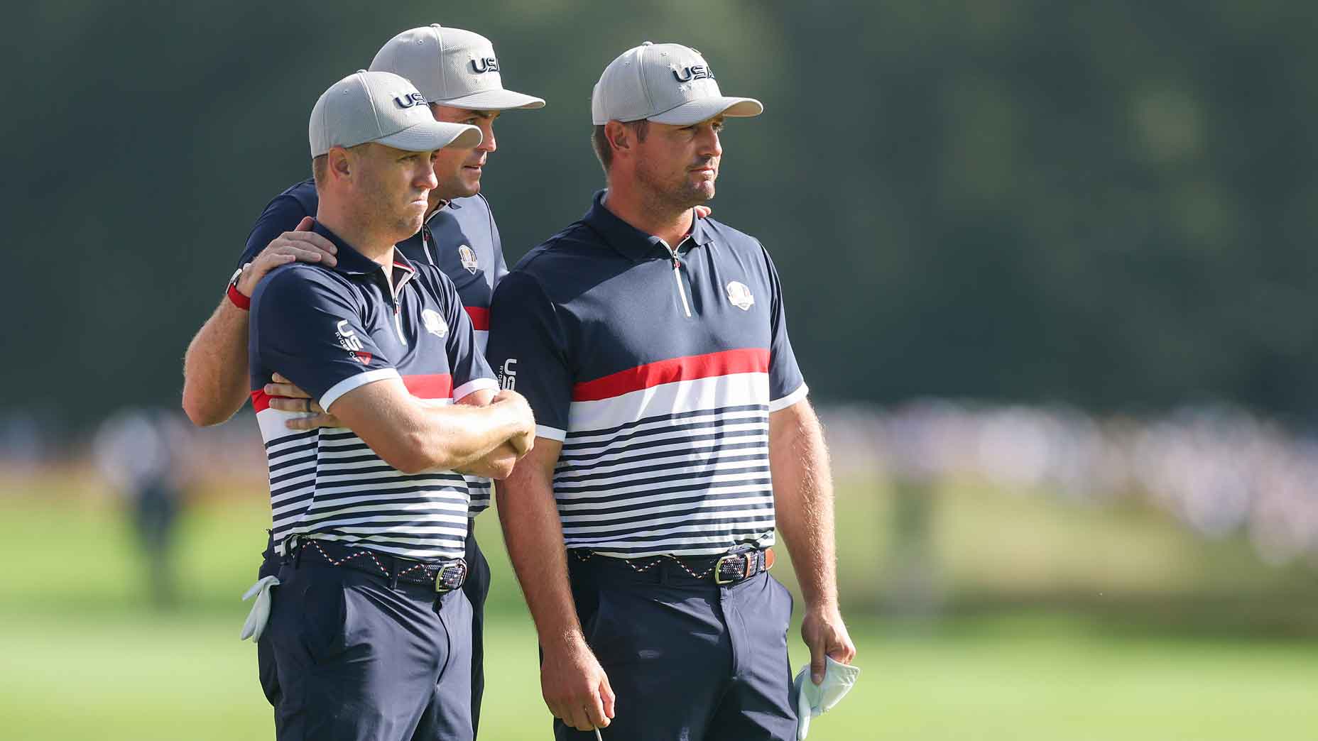 Justin Thomas, Keegan Bradley and Bryson DeChambeau at the Ryder Cup.