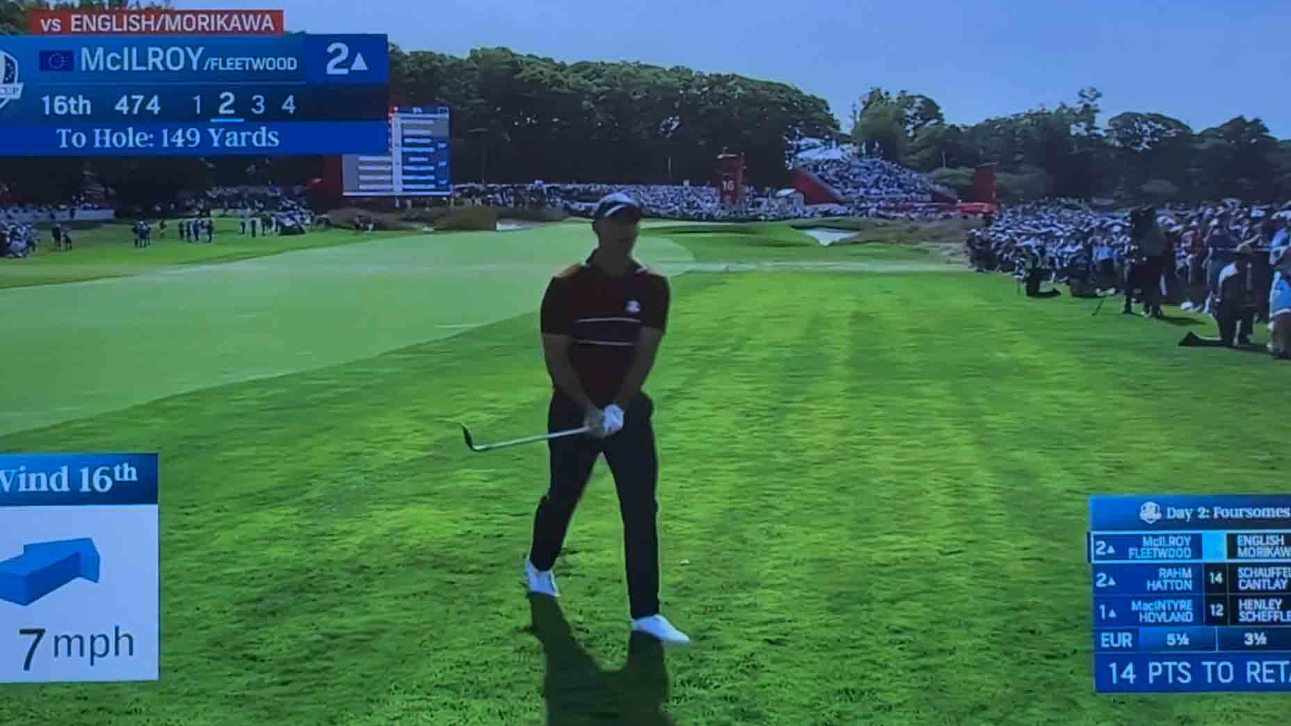 Rory McIlroy erupts at a Ryder Cup fan. Then comes a Bethpage stunner Rory McIlroy erupts at a Ryder Cup fan. Then comes a Bethpage stunner