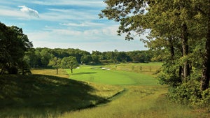 The 16th hole at Bethpage Black in Farmingdale, N.Y.