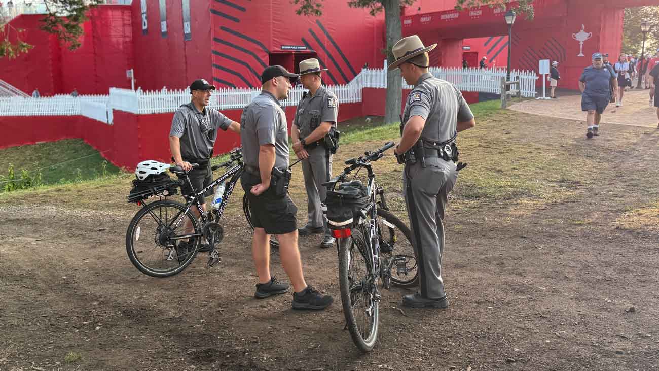 Policing the Ryder Cup by bike sounds fun. But it’s serious business Policing the Ryder Cup by bike sounds fun. But it’s serious business