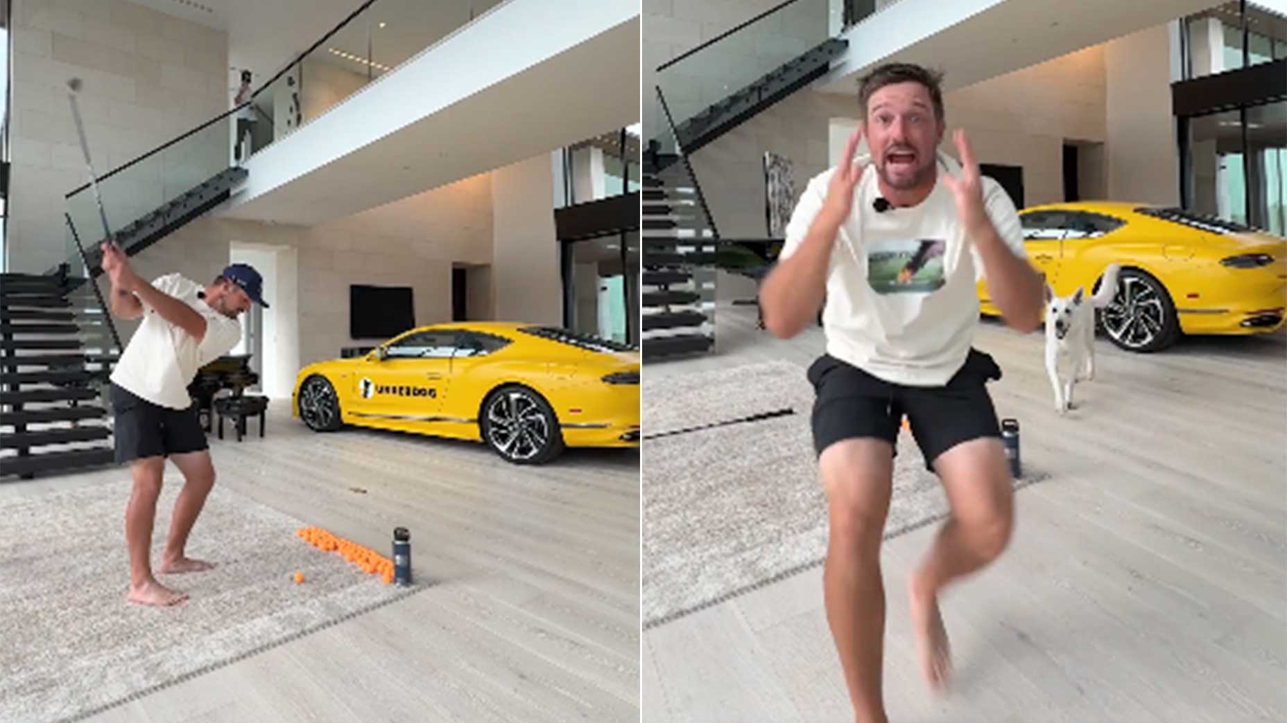 Bryson DeChambeau makes epic trick shot (and now you can win a car) Bryson DeChambeau makes epic trick shot (and now you can win a car)
