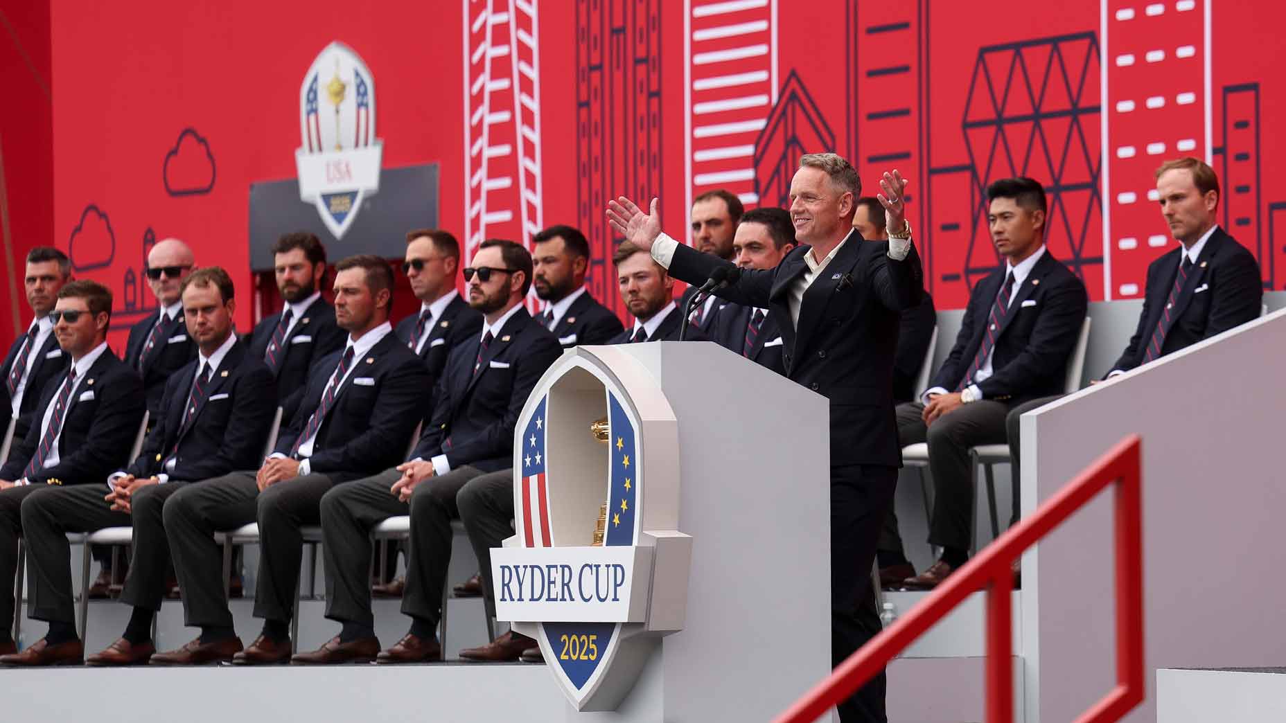 Luke Donald takes cheeky dig at U.S. Ryder Cup players in speech Luke Donald takes cheeky dig at U.S. Ryder Cup players in speech