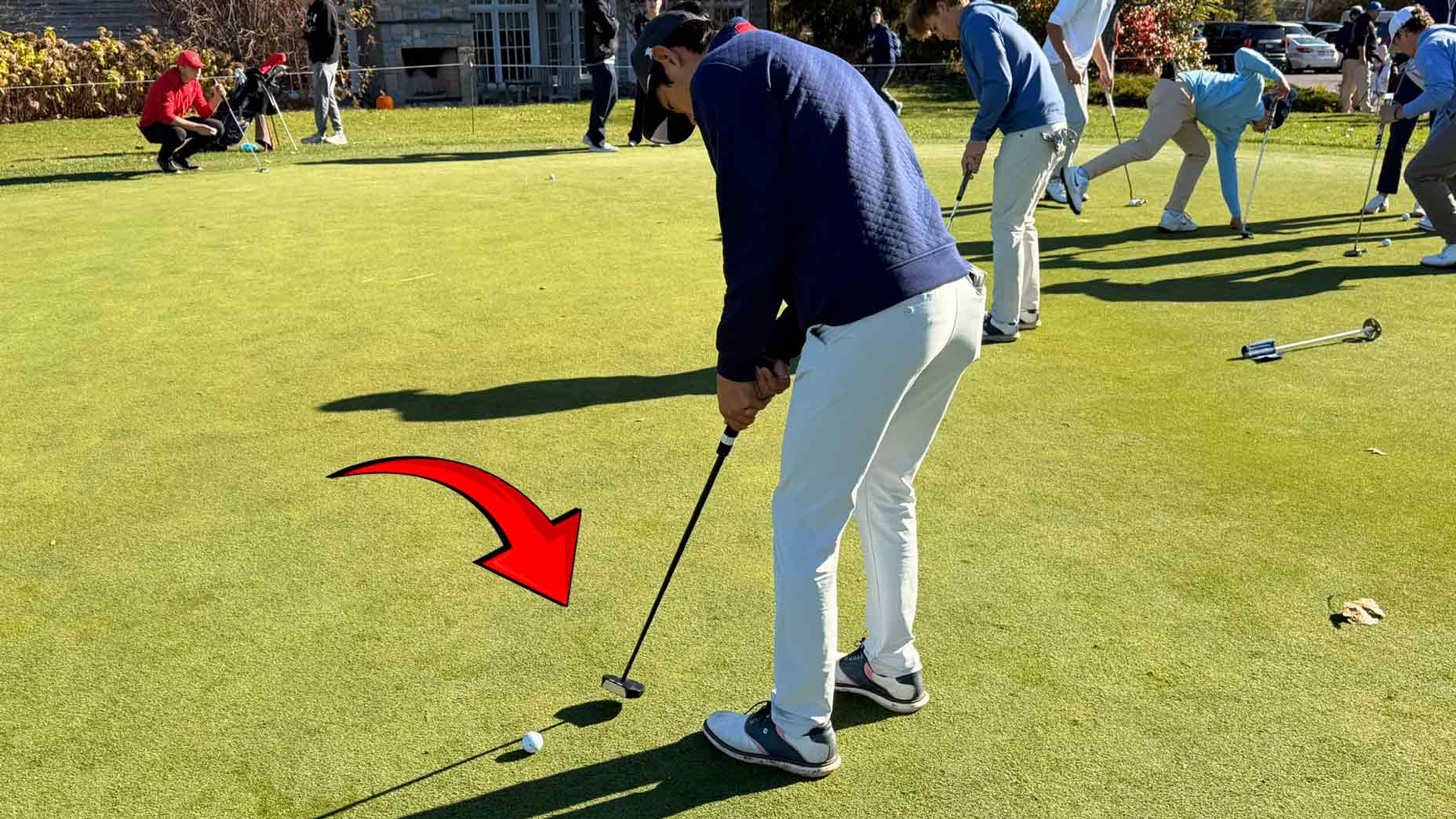 This trendy putter design is popular in junior ranks, too This trendy putter design is popular in junior ranks, too