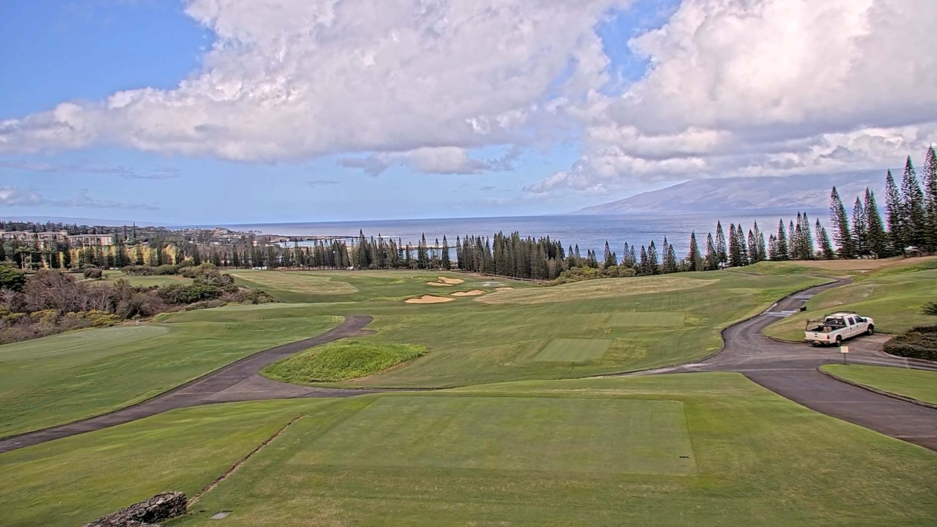 A Wednesday screen-grab from Kapalua's live cam.