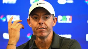 Rory McIlroy talks about Ryder Cup during press conference at the 2025 DP World India Championship.