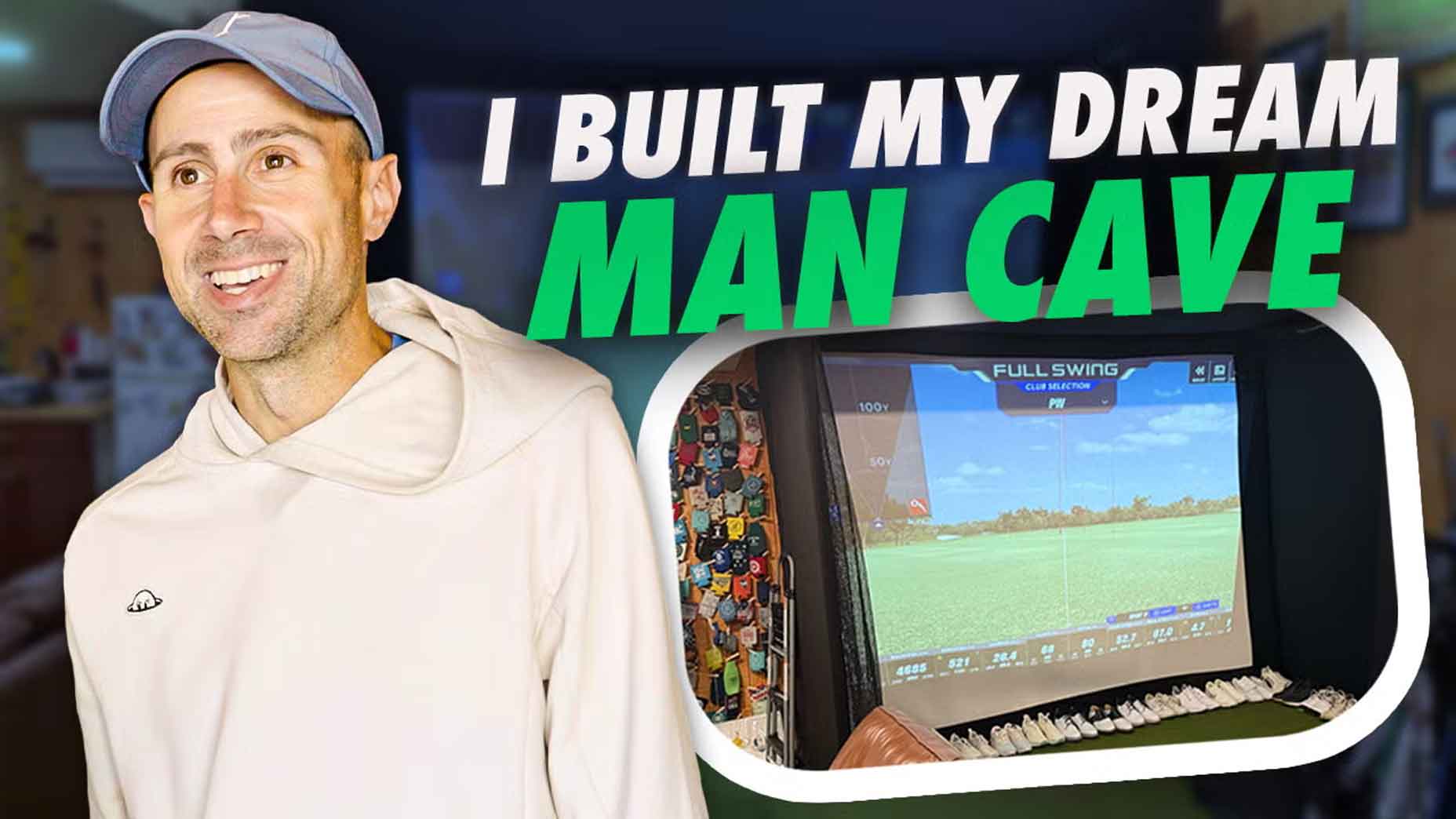 Tim Reilly man cave Full Swing video graphic