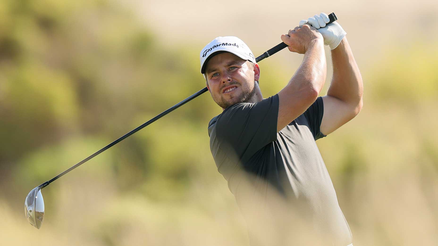 Pierceson Coody hits a shot in mexico