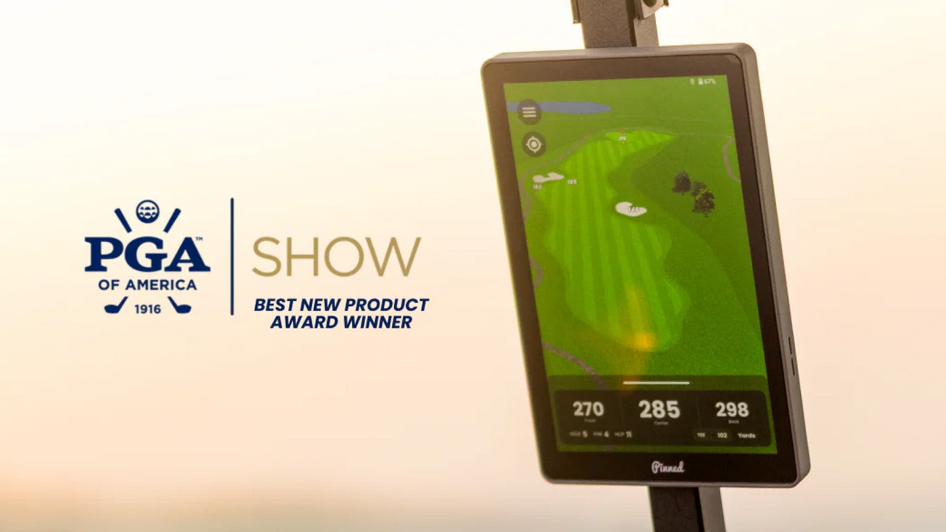 The Caddie from Pinned Golf won best new product in it's category at PGA Show 2025