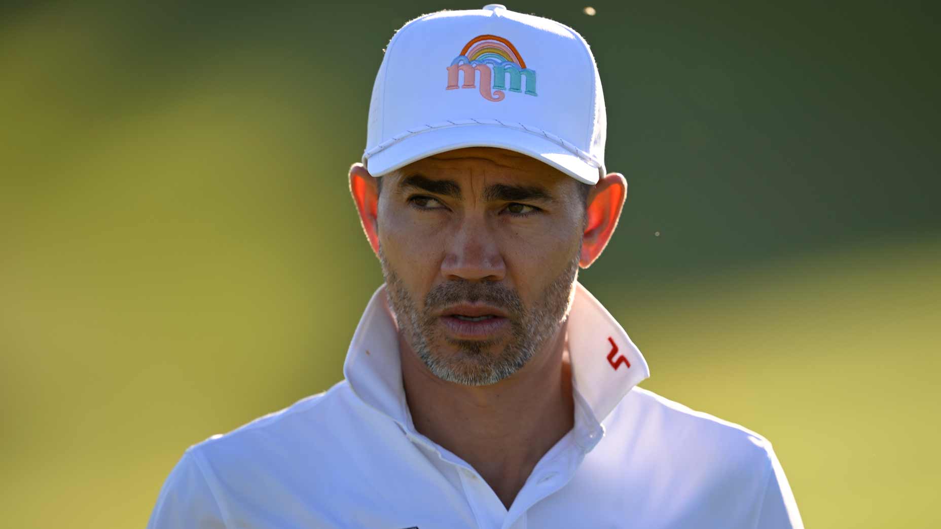 PGA Tour winner Camilo Villegas pictured before withdrawing during the second round of the 2025 World Wide Technology Championship.