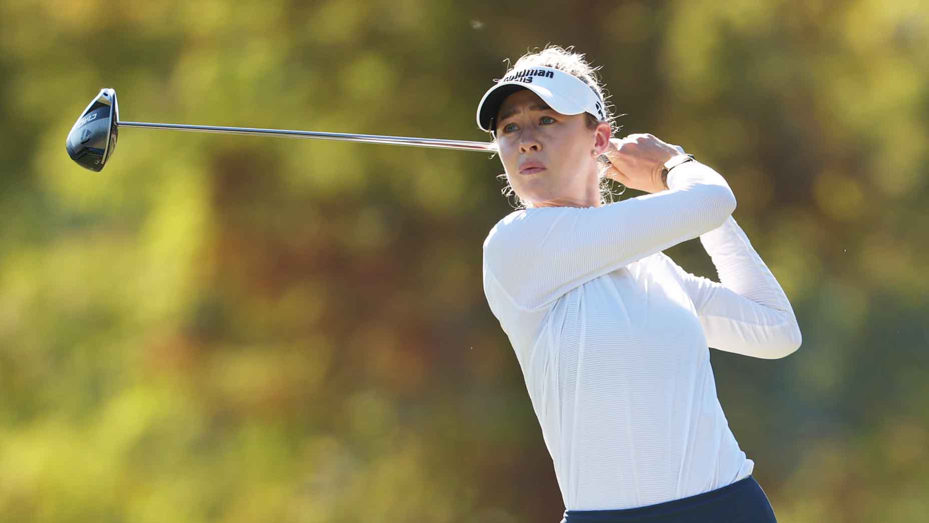Nelly Korda hits a shot during the CME Group Tour Championship