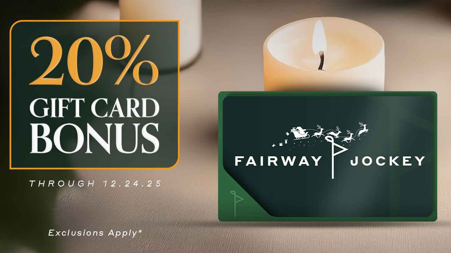 Limited-time offer: Earn a 20 percent bonus on Fairway Jockey gift cards Limited-time offer: Earn a 20 percent bonus on Fairway Jockey gift cards