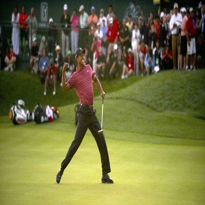 Arnold Palmer Invitational: Tiger Woods makes birdie putt on No. 18 at Bay Hill Club & Lodge