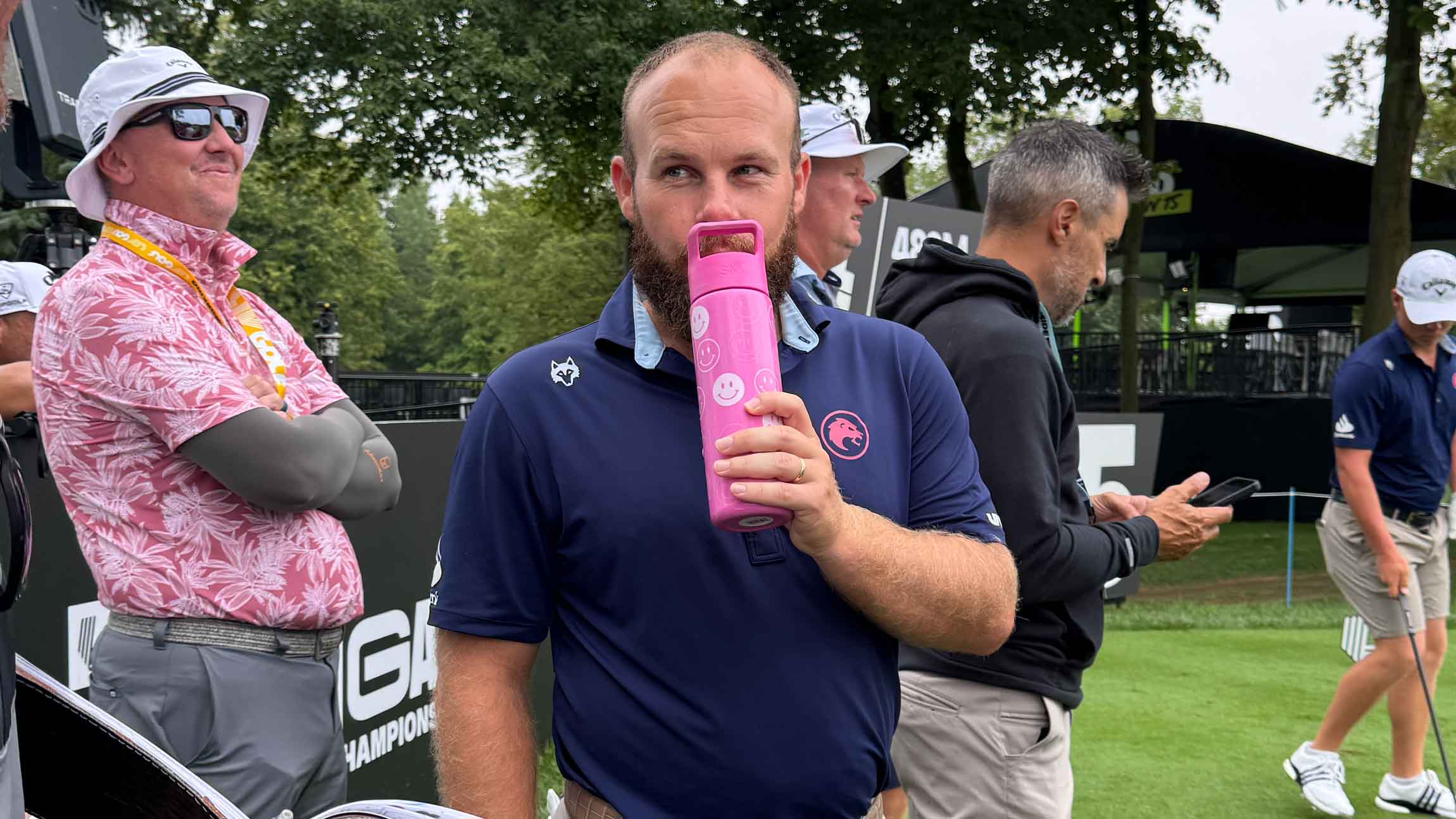 tyrrell hatton with his favorite water bottle