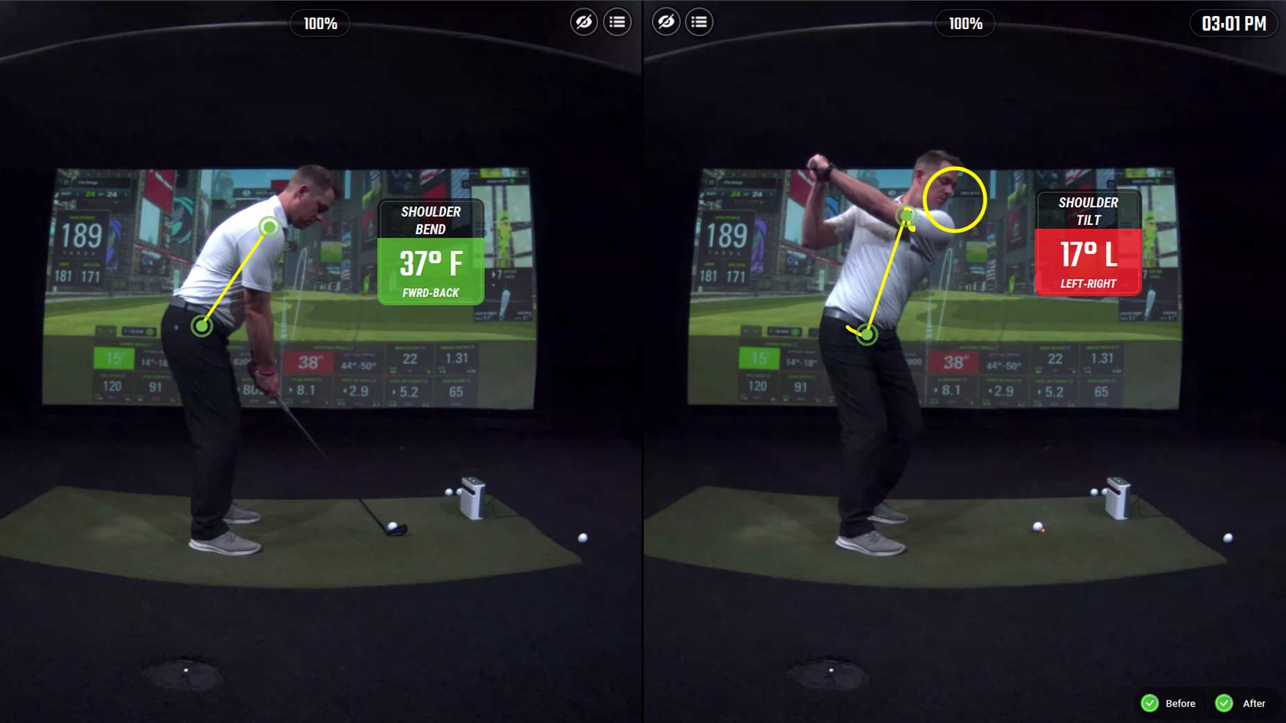 This key relationship is crucial for maintaining posture during the swing