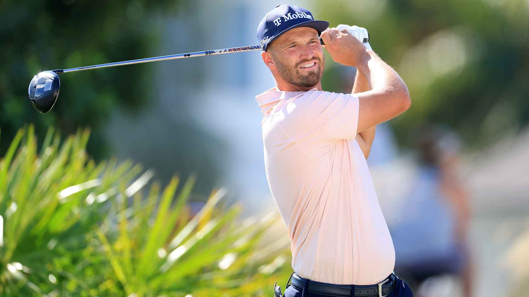 Wyndham Clark of The United States plays his tee shot on the sixth hole during the second round of the Hero World Challenge 2025 at Albany Golf Course on December 05, 2025 in Nassau, Bahamas. (Photo by David Cannon/Getty Images)