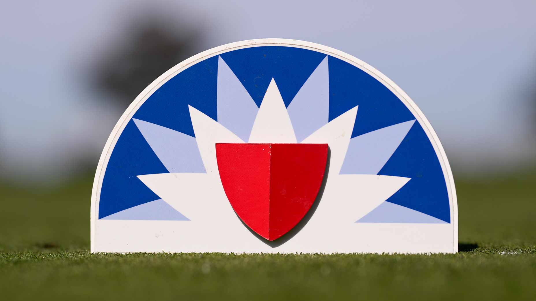 2026 Farmers Insurance Open tee marker pictured at Torrey Pines during the PGA Tour event.