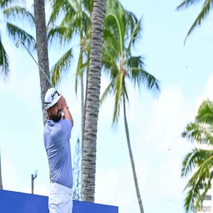 J.J. Spaun hits a tee shot during the final round of the Sony Open in Hawaii at Waialae Country Club on January 12, 2025 in Honolulu, Hawaii. (Photo by Tracy Wilcox/PGA TOUR via Getty Images)