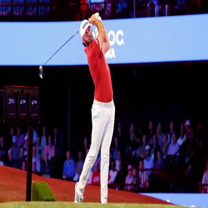 Max Homa of Jupiter Links Golf Club plays a shot against Los Angeles Golf Club at the SoFi Center on January 20, 2026 in Palm Beach Gardens, Florida.