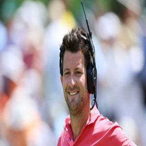 Golfer Matt Every on course reporting for ESPN during the first round of the 2022 PGA Championship at Southern Hills Country Club on May 19, 2022 in Tulsa, Oklahoma.