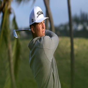 Michael Brennan watches a shot during the second round of the Sony Open earlier this month.