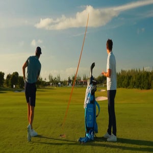 Jordan Spieth and Dylan Dethier in an episode of Warming Up.