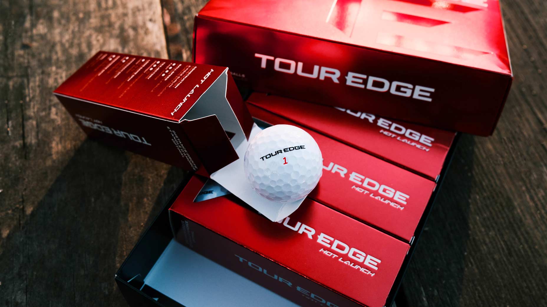 Tour Edge Hot Launch golf balls.