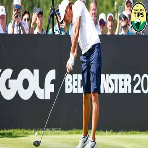 brooks koepka hits a tee shot during 2023 LIV bedminster