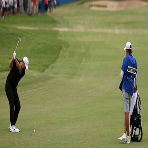 Chris Gotterup hits a shot during the Sony Open