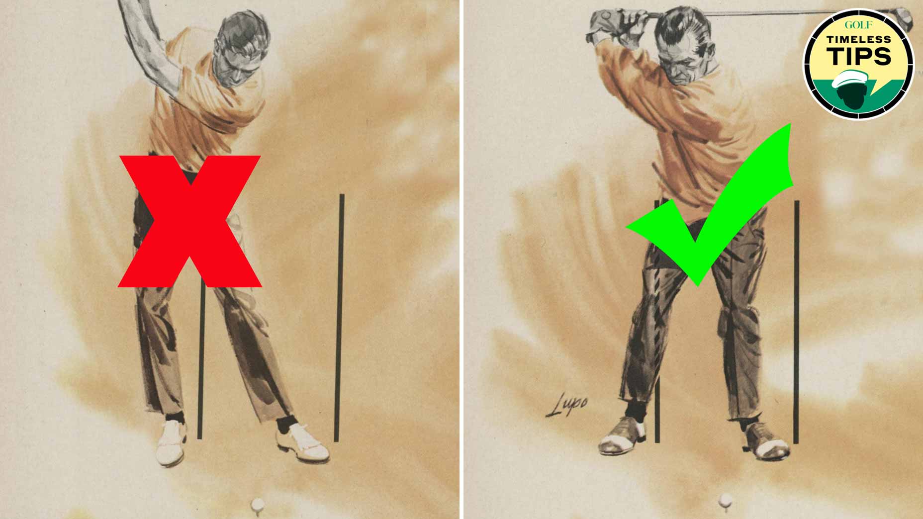 illustration of julius boros from an old issue of GOLF Magazine