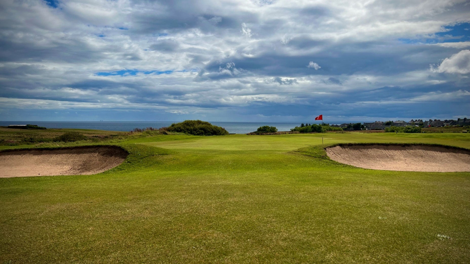 The 7th green at Lybster Golf Club in Scotland