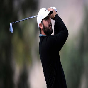 2026 American Express Friday TV coverage: Scottie Scheffler plays shot during the PGA Tour event.