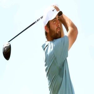 2026 American Express Thursday TV coverage: Scottie Scheffler hits a drive at the 2025 Hero World Challenge.