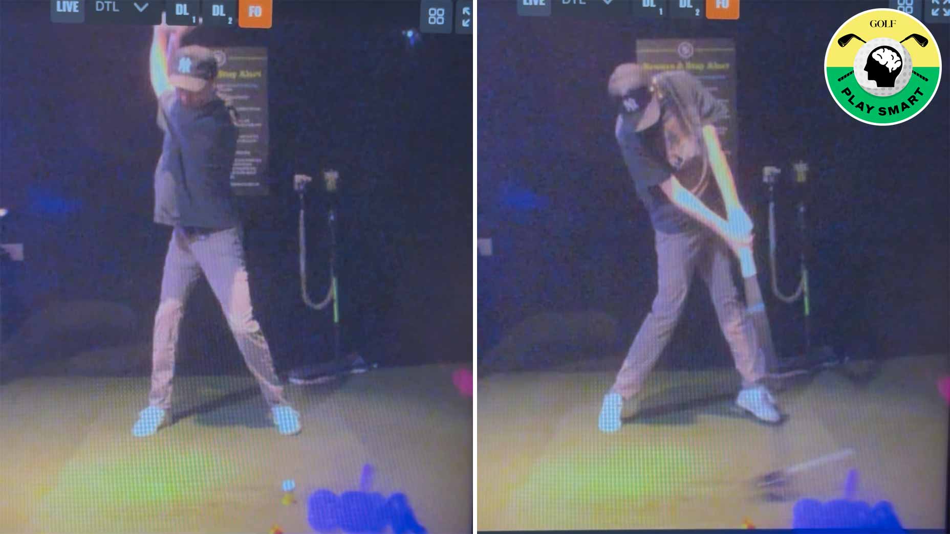 zephyr melton's swing at the top and at impact