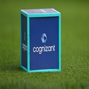 2026 Cognizant Classic in the Palm Beaches tee marker is seen during the PGA Tour event.