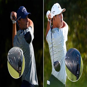 Nicolai Hojgaard and Si Woo Kim hit Callaway Qauntum drivers.