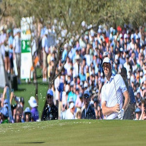 Scottie Scheffler (USA)hits from the trap on 2 during the second round of the Waste Management Phoenix Open on February 6, 2026, at TPC Scottsdale, Scottsdale, Arizona. (Photo by Ken Murray/Icon Sportswire via Getty Images)