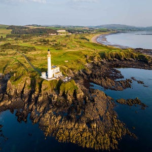 An aerial view of Trump Turnberry in Scotland