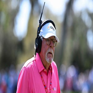 NBC Sports golf analyst Roger Maltbie looks on while the second hole during the second round of THE PLAYERS Championship 2025