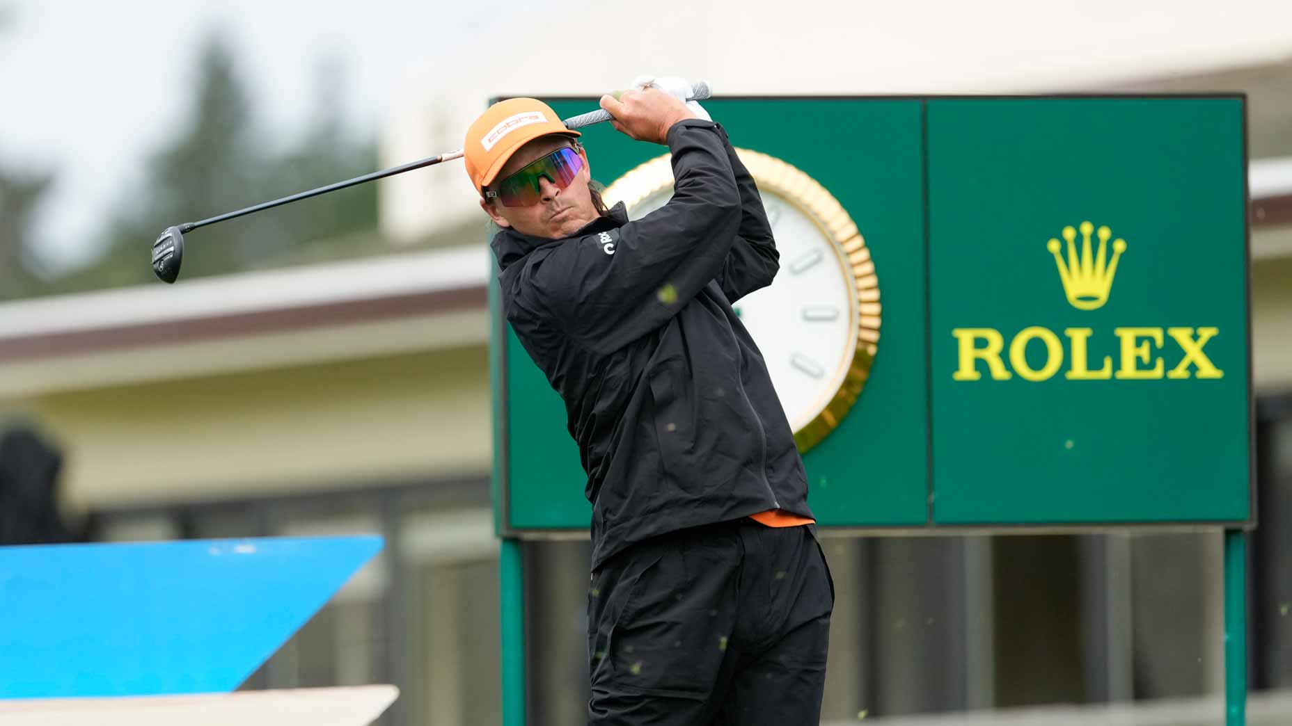 2026 Genesis Invitational Friday tee times: Rickie Fowler hits tee shot at Pebble Beach.