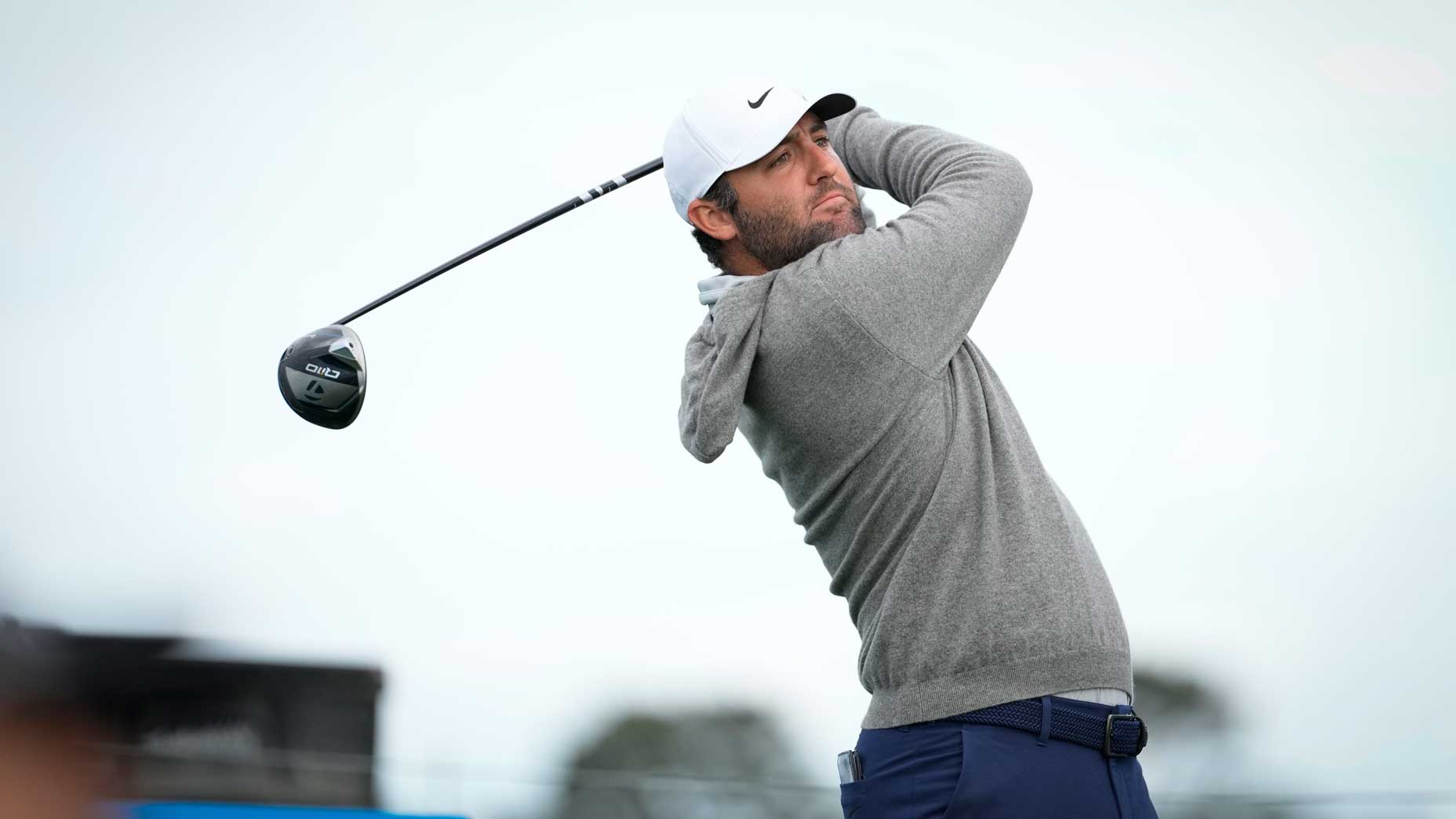 2026 AT&T Pebble Beach Pro-Am Thursday TV coverage: Scottie Scheffler hits tee shot at Pebble Beach.