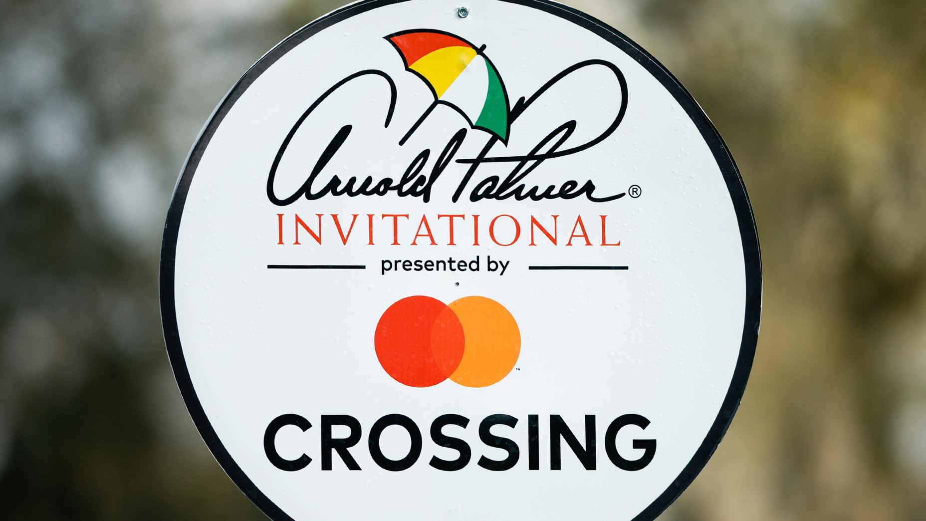 2026 Arnold Palmer Invitational logo on sign at Bay Hill.