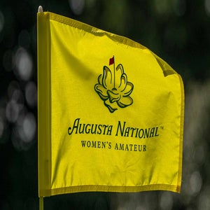 2026 Augusta National Women's Amateur flag seen at Augusta National Golf Club.