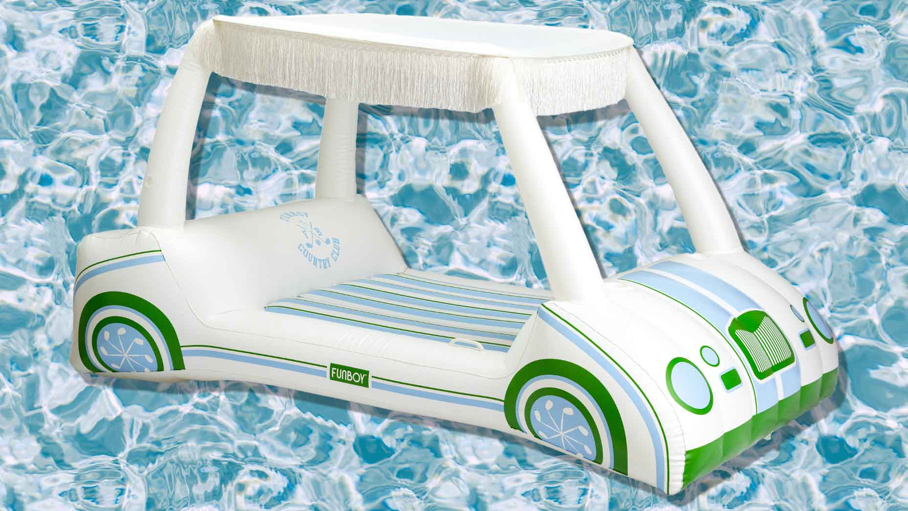 This golf cart pool float will be the star of your next party This golf cart pool float will be the star of your next party