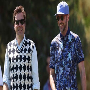 Justin Timberlake and Jimmy Fallon at the 8AM Invitational.