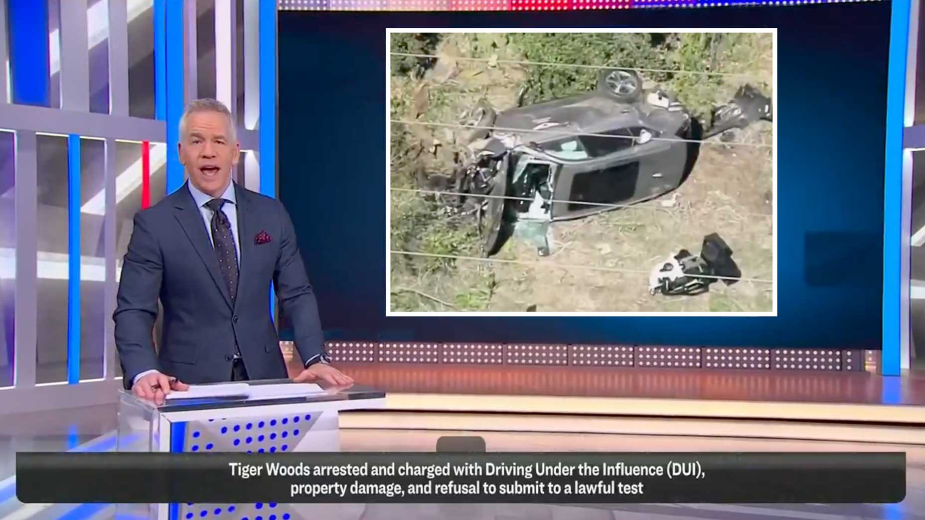 NBC apologizes for showing imagery of wrong Tiger Woods car crash NBC apologizes for showing imagery of wrong Tiger Woods car crash