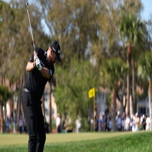 Shane Lowry of Ireland plays a shot on the sixth hole during the final round of the Cognizant Classic 2026 at PGA National Resort And Spa on March 01, 2026 in Palm Beach Gardens, Florida. (Photo by Raj Mehta/Getty Images)