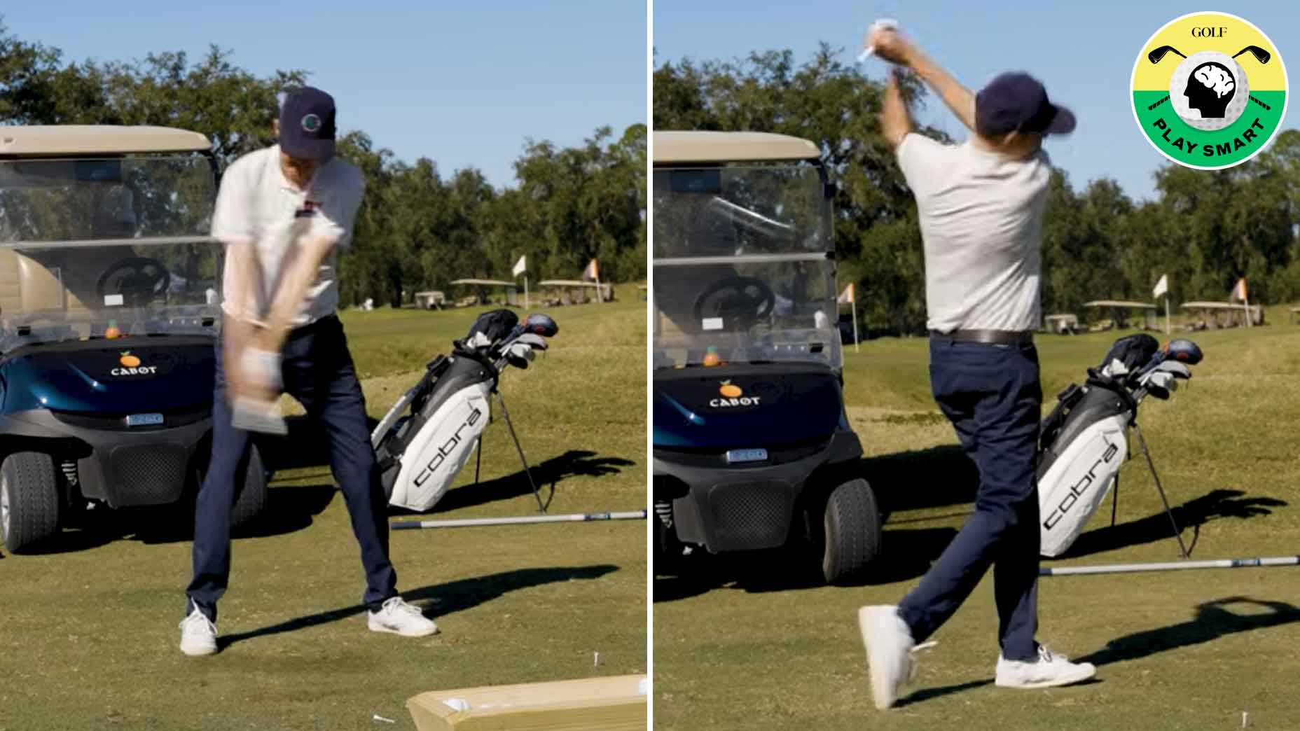 Try this during the backswing for an instant swing speed boost Try this during the backswing for an instant swing speed boost
