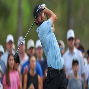 cam young hits a shot during the final round of the 2026 players