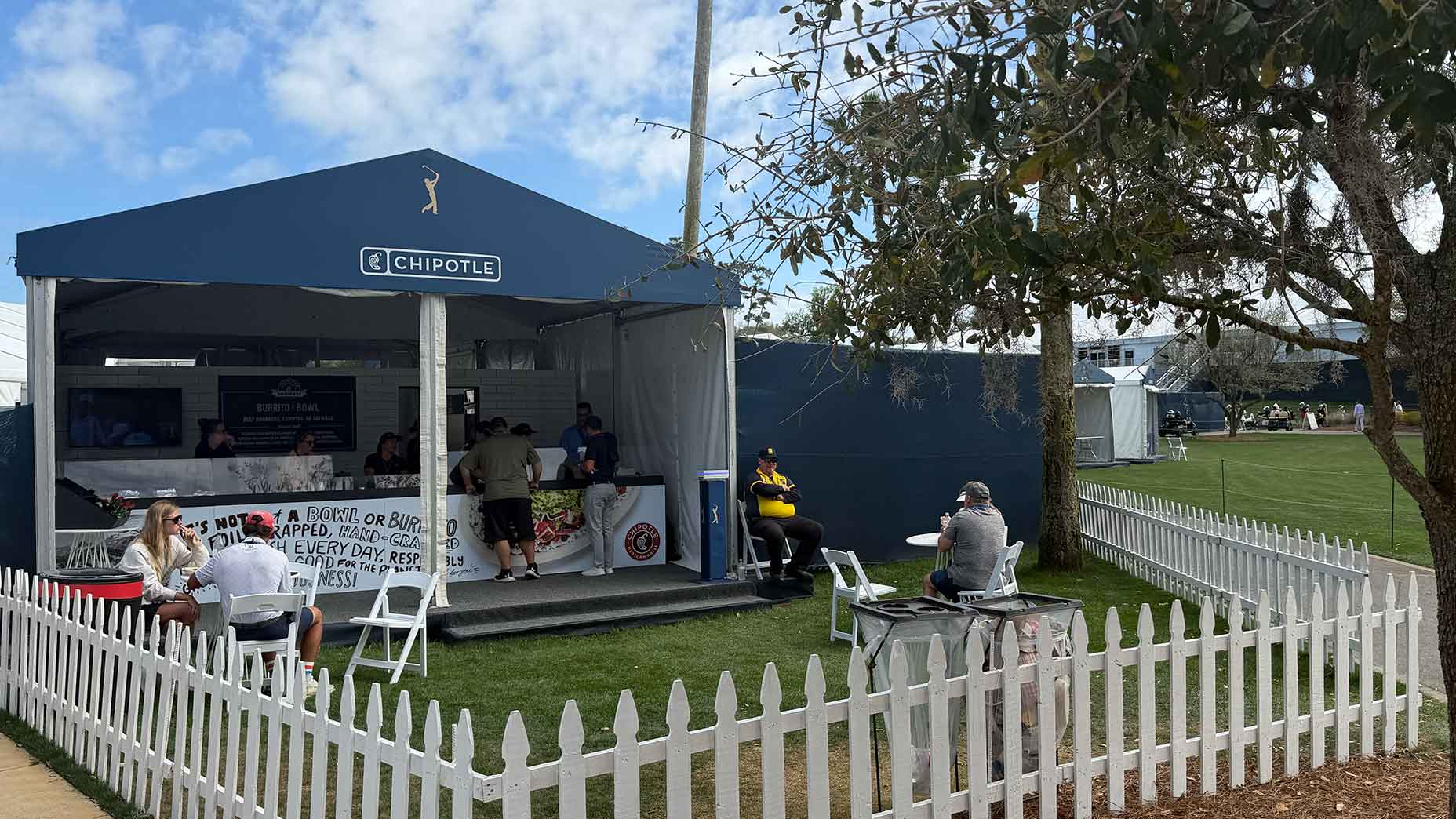the chipotle tent at the players championship at tpc sawgrass