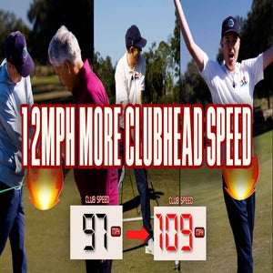 bernie najar works with zephyr melton on clubhead speed